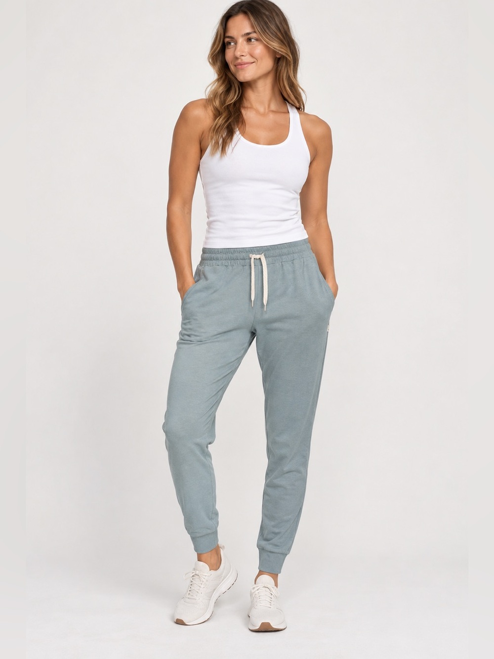 #973 Vuori Performance Jogger Long Pale Grey Heather M